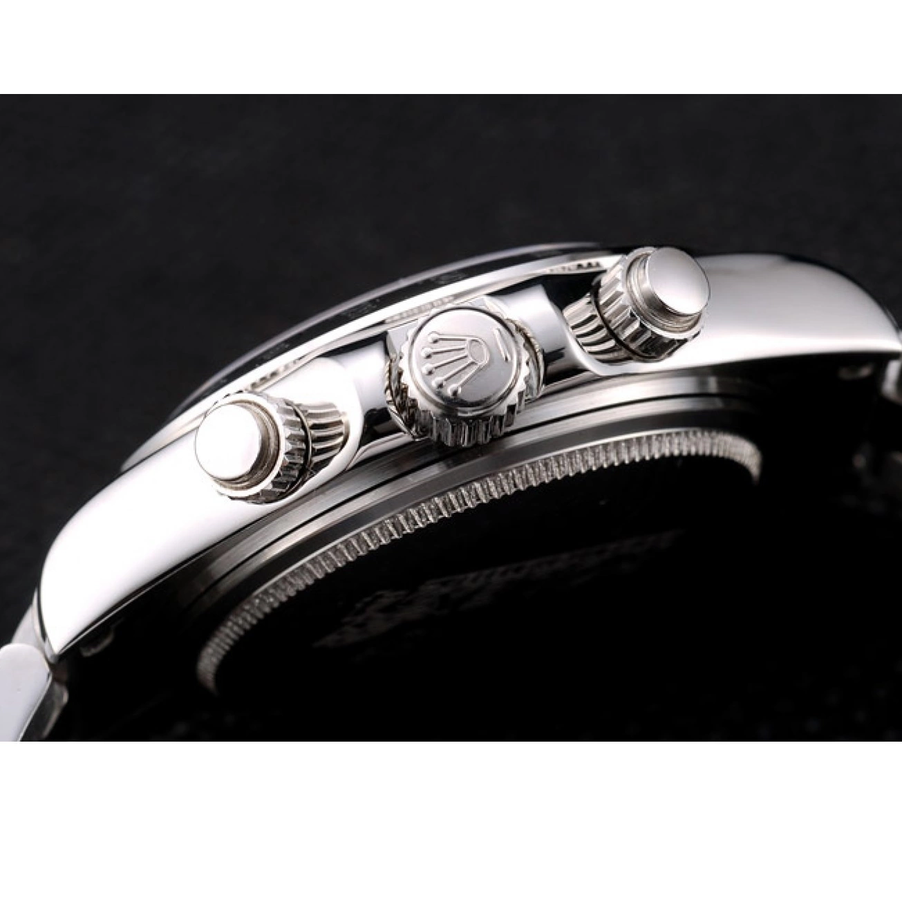 Aaa replica watch Lady Stainless Case Dial Tachymeter Rolex Black Steel Daytona 0715